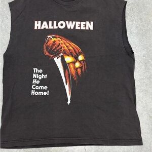 Men's Black Sleeveless Shirt